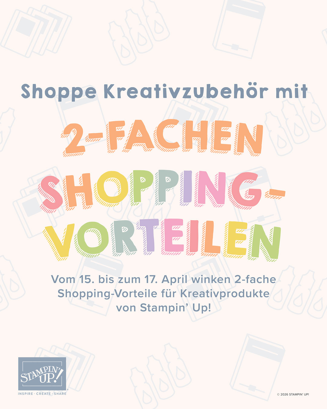 2-fache Schopping-Vorteile vom 15. – 17.04.